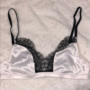 Victoria’s Secret Satin/Lace White Bralette Small